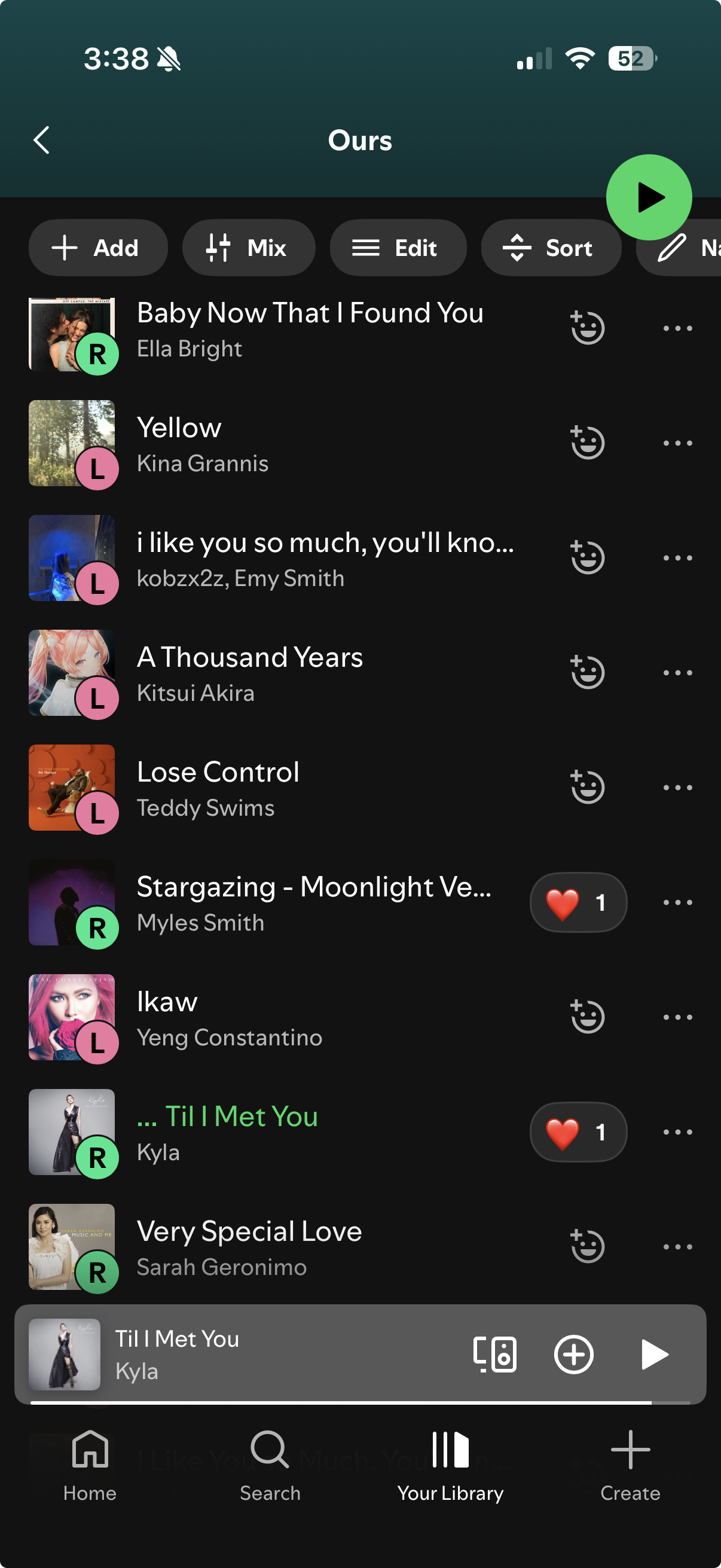 our playlist